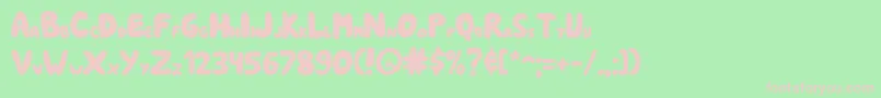 Sharksoftbites Font – Pink Fonts on Green Background