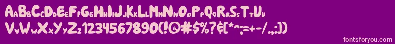 Sharksoftbites Font – Pink Fonts on Purple Background