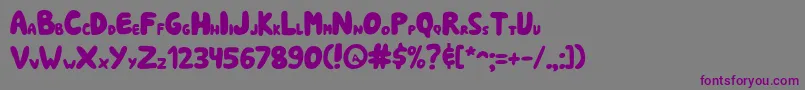 Sharksoftbites Font – Purple Fonts on Gray Background
