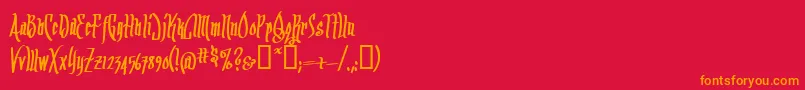 ArrrMateyBb Font – Orange Fonts on Red Background