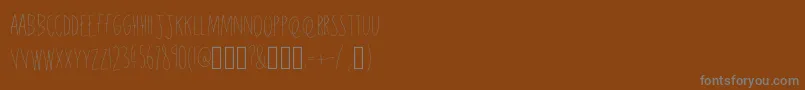 Шрифт Sundrop – серые шрифты на коричневом фоне