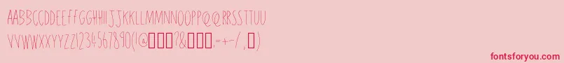 Sundrop Font – Red Fonts on Pink Background