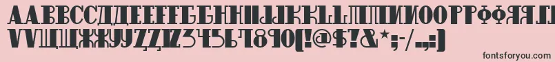 Raskalnikovnf Font – Black Fonts on Pink Background