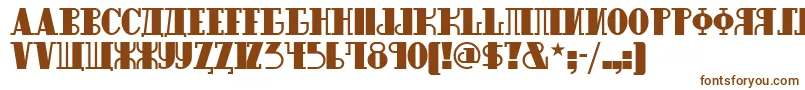 Raskalnikovnf Font – Brown Fonts on White Background