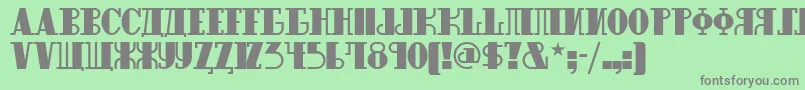 Raskalnikovnf Font – Gray Fonts on Green Background