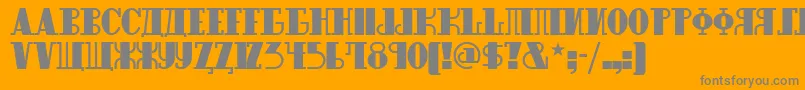 Raskalnikovnf-Schriftart – Graue Schriften auf orangefarbenem Hintergrund