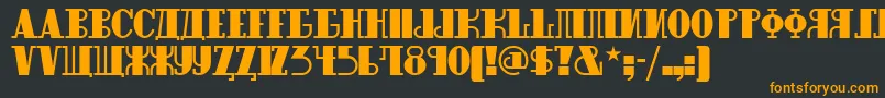 Raskalnikovnf Font – Orange Fonts on Black Background