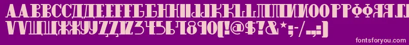 Raskalnikovnf Font – Pink Fonts on Purple Background