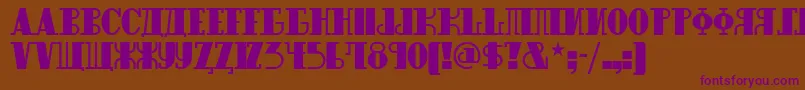 Raskalnikovnf Font – Purple Fonts on Brown Background