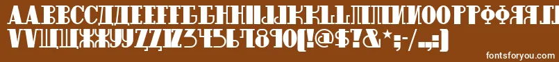 Raskalnikovnf Font – White Fonts on Brown Background