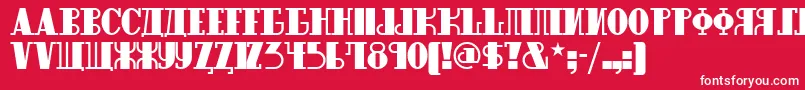 Raskalnikovnf Font – White Fonts on Red Background