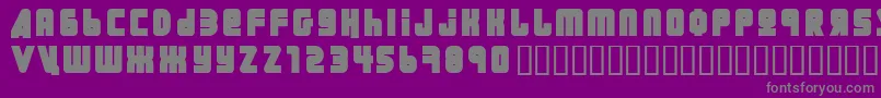 フォントUral – 紫の背景に灰色の文字