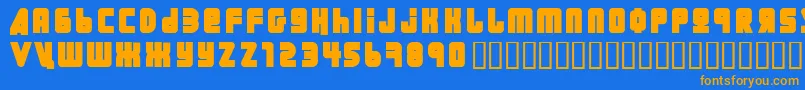 Ural Font – Orange Fonts on Blue Background