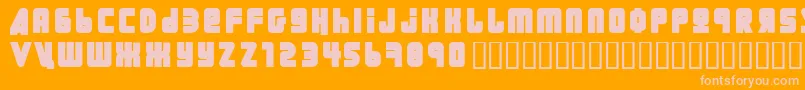 Ural Font – Pink Fonts on Orange Background