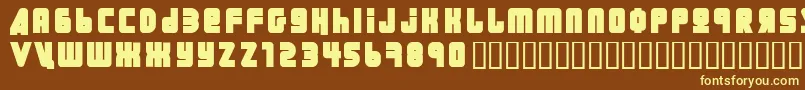 Ural Font – Yellow Fonts on Brown Background