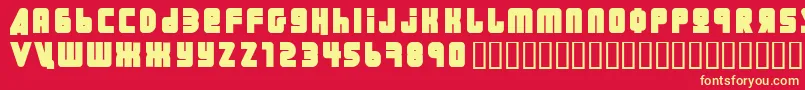 Ural Font – Yellow Fonts on Red Background