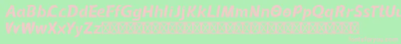 Шрифт Queenamor – розовые шрифты на зелёном фоне