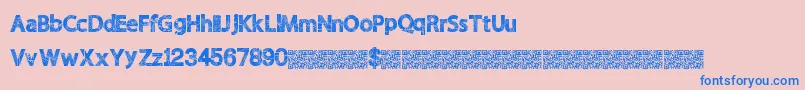 Wildscratch Font – Blue Fonts on Pink Background