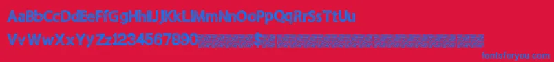 Wildscratch Font – Blue Fonts on Red Background