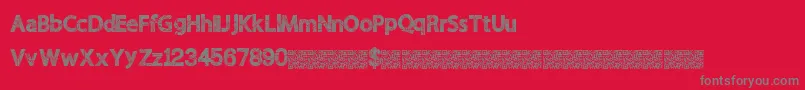 Wildscratch Font – Gray Fonts on Red Background