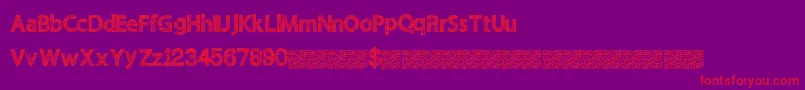 Wildscratch Font – Red Fonts on Purple Background