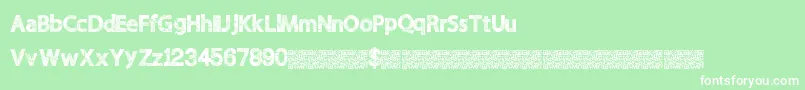 Wildscratch Font – White Fonts on Green Background