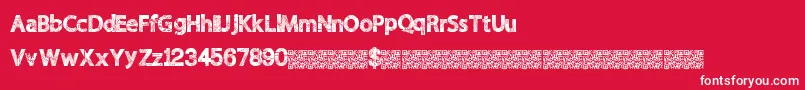 Wildscratch Font – White Fonts on Red Background
