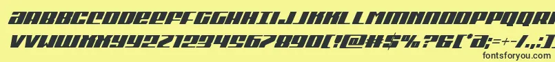 Michigancondsuperital Font – Black Fonts on Yellow Background