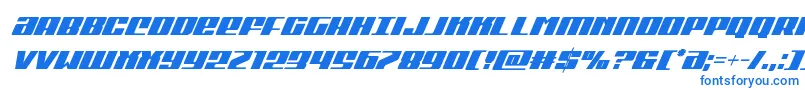 Шрифт Michigancondsuperital – синие шрифты на белом фоне
