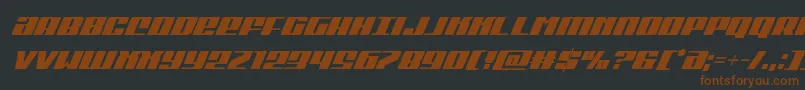 Michigancondsuperital Font – Brown Fonts on Black Background