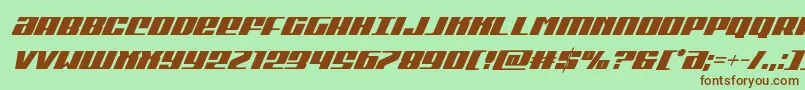 Michigancondsuperital Font – Brown Fonts on Green Background