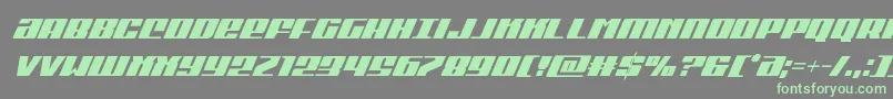 Michigancondsuperital Font – Green Fonts on Gray Background