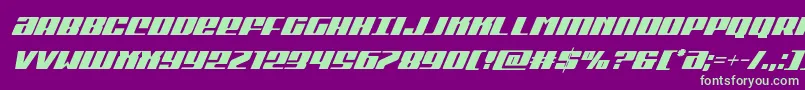 Michigancondsuperital-fontti – vihreät fontit violetilla taustalla