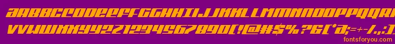 Michigancondsuperital Font – Orange Fonts on Purple Background