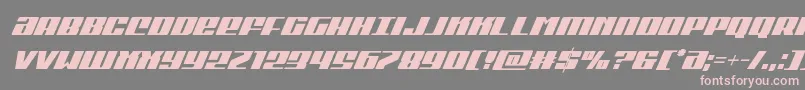 Шрифт Michigancondsuperital – розовые шрифты на сером фоне