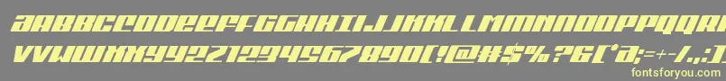 Michigancondsuperital Font – Yellow Fonts on Gray Background