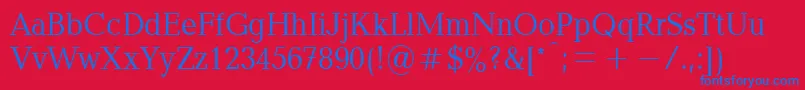 Xbaltica90n Font – Blue Fonts on Red Background
