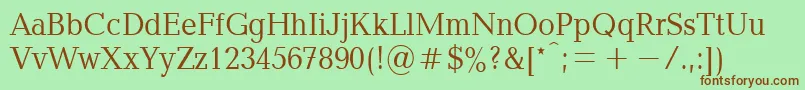 Xbaltica90n Font – Brown Fonts on Green Background