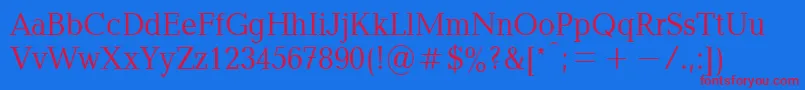 Xbaltica90n Font – Red Fonts on Blue Background