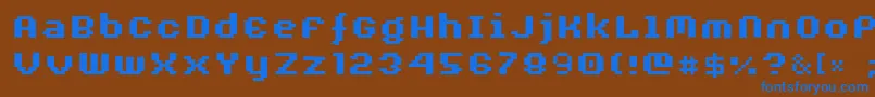 Adbxtrab Font – Blue Fonts on Brown Background