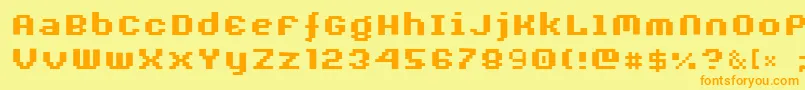 Adbxtrab Font – Orange Fonts on Yellow Background