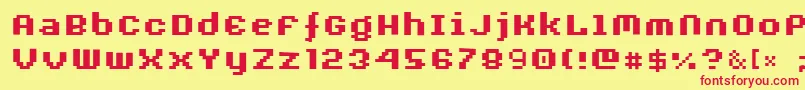 Adbxtrab Font – Red Fonts on Yellow Background