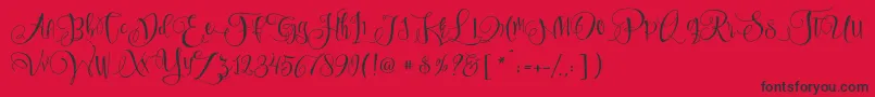 SweetlineFree Font – Black Fonts on Red Background