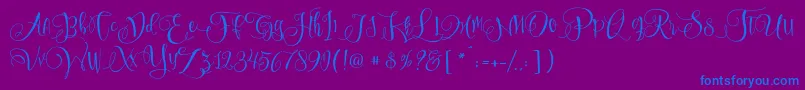 SweetlineFree Font – Blue Fonts on Purple Background