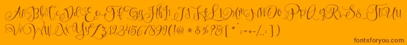 Weitere Informationen zur SweetlineFree-Schriftart SweetlineFree-Schriftart – Braune Schriften auf orangefarbenem Hintergrund