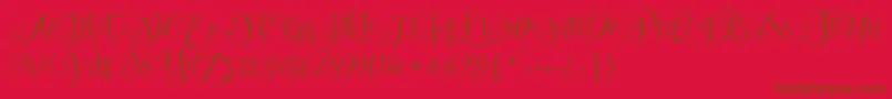 SweetlineFree-Schriftart – Braune Schriften auf rotem Hintergrund