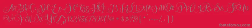 SweetlineFree Font – Gray Fonts on Red Background