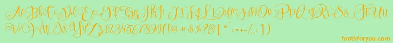 SweetlineFree Font – Orange Fonts on Green Background