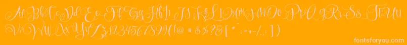 Шрифт SweetlineFree – розовые шрифты на оранжевом фоне