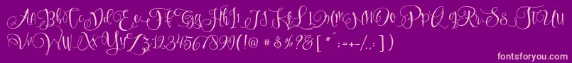 SweetlineFree Font – Pink Fonts on Purple Background